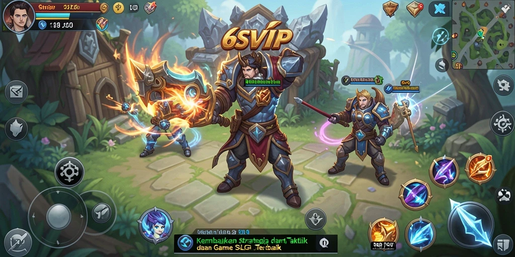 Tampilan gameplay menegangkan dalam 6SVIP yang menonjolkan strategi SLG.