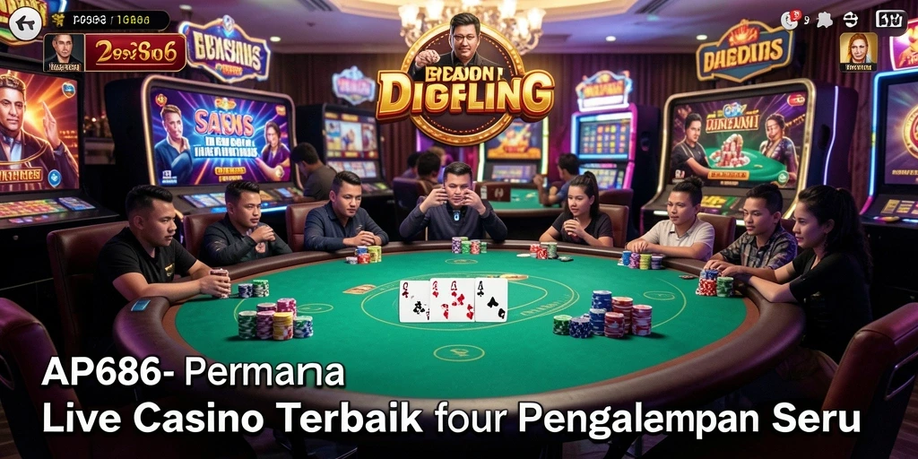 Tampilan gameplay Live Casino yang mendebarkan dan interaktif.
