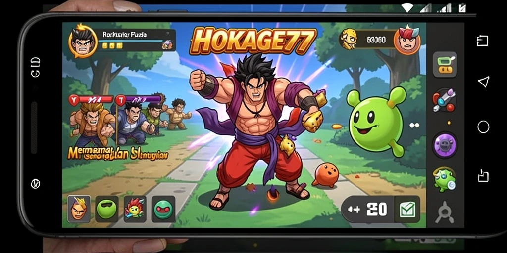 Screenshot HOKAGE77 menampilkan gameplay Puzzle yang menarik dan menantang.
