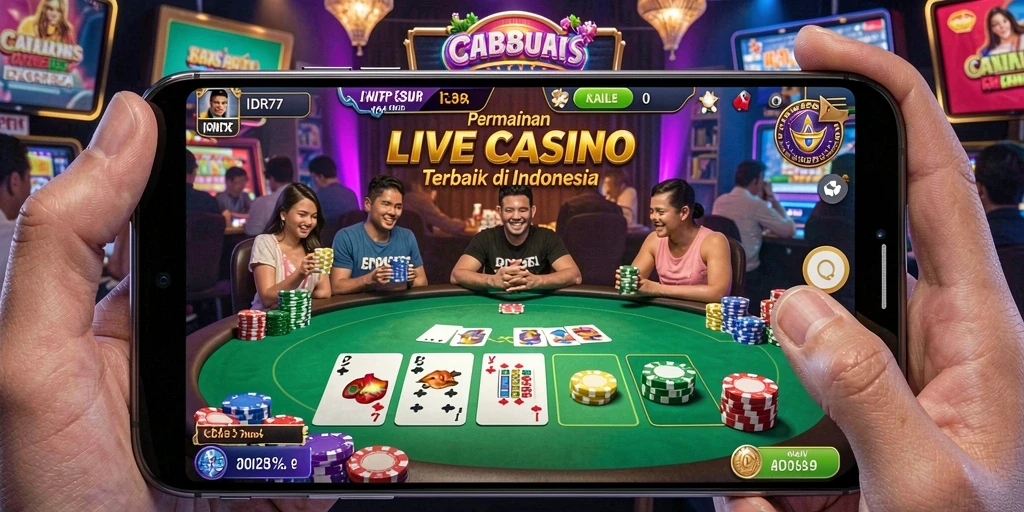 Tampilan gameplay Live Casino yang mendebarkan dan interaktif.
