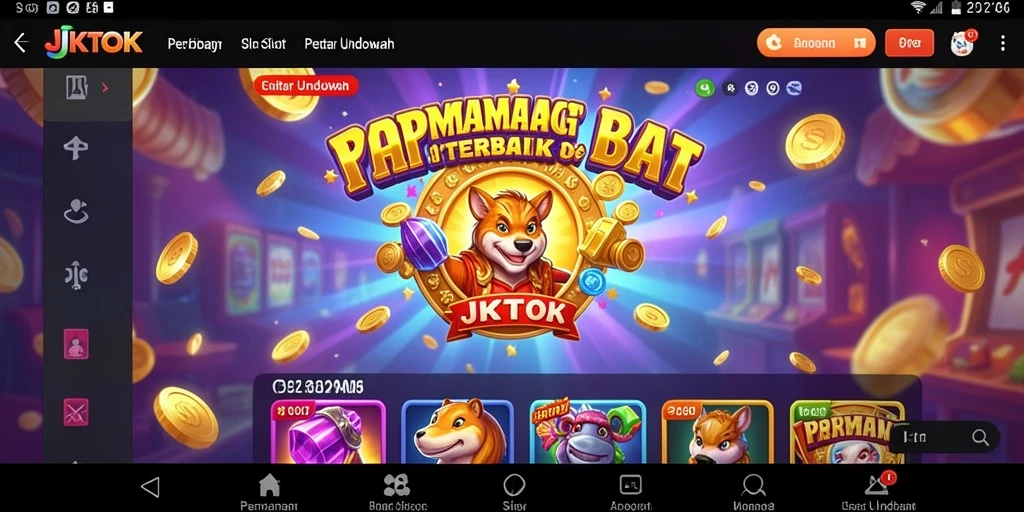 Tampilan gameplay menarik JKTOK yang menampilkan slot beragam tema.