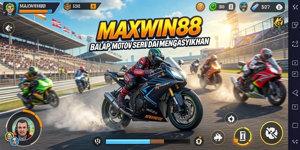 Gameplay balap motor yang memukau dan menegangkan di MAXWIN88.