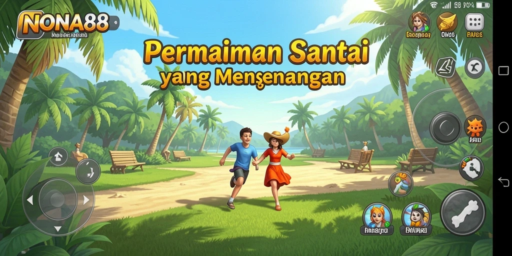 Tampilan gameplay NONA88 yang seru dan penuh warna.