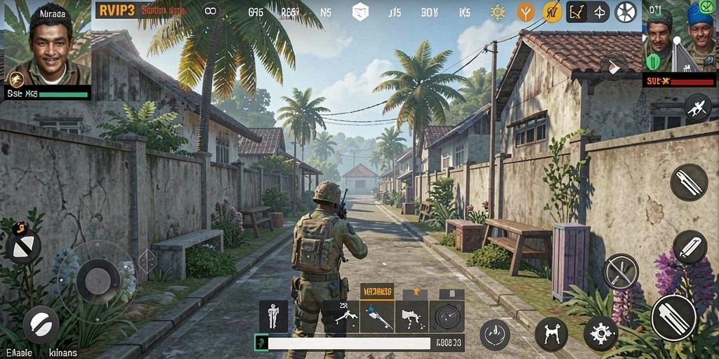 Tampilan seru gameplay RVIP3 dengan karakter dan lingkungan yang interaktif.